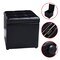 Costway 16''Cube Ottoman Pouffe Storage Box Lounge Seat Footstools with Hinge Top Red Brown/Black